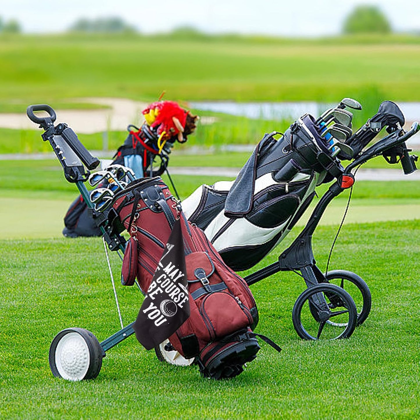 Golf Towel,Printed Golf Towels for Golf Bags with Clip,Golf Accessories Funny Golf Gifts for Men Golfers,Husband Boyfriend Dad,Birthday Gifts for Golf Fan-I Use This Towel to Wash My Balls (Golf#2)