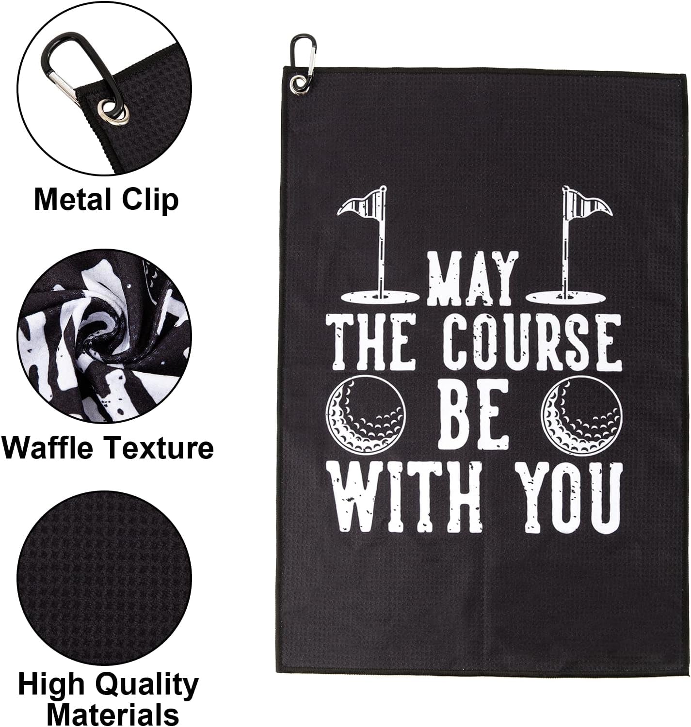Golf Towel,Printed Golf Towels for Golf Bags with Clip,Golf Accessories Funny Golf Gifts for Men Golfers,Husband Boyfriend Dad,Birthday Gifts for Golf Fan-I Use This Towel to Wash My Balls (Golf#2)