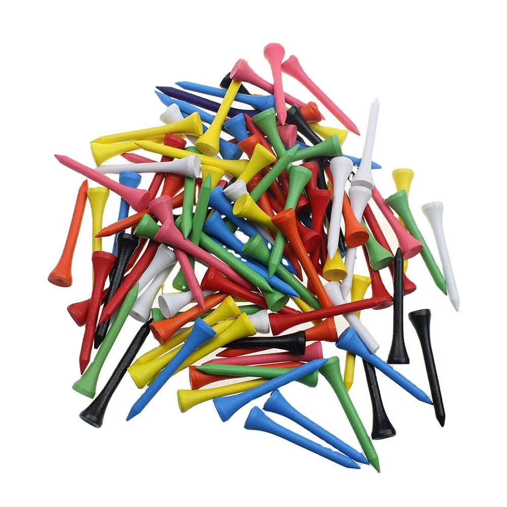 (50Pcs) Wooden Golf Tees 70Mm Cushion Golf Tee Golf Accessories