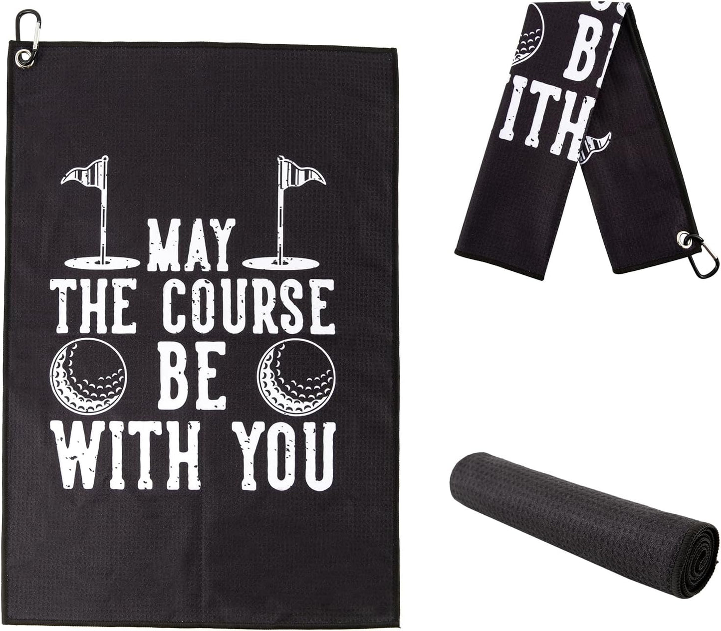 Golf Towel,Printed Golf Towels for Golf Bags with Clip,Golf Accessories Funny Golf Gifts for Men Golfers,Husband Boyfriend Dad,Birthday Gifts for Golf Fan-I Use This Towel to Wash My Balls (Golf#2)