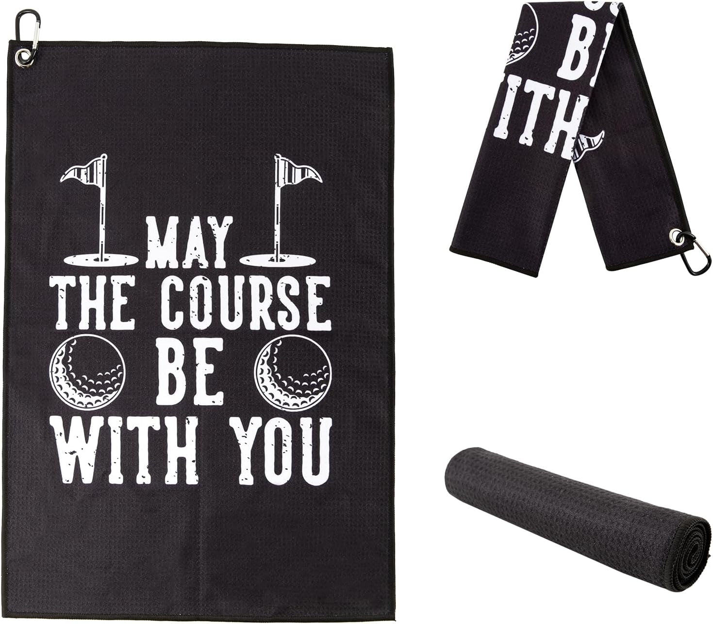 Golf Towel,Printed Golf Towels for Golf Bags with Clip,Golf Accessories Funny Golf Gifts for Men Golfers,Husband Boyfriend Dad,Birthday Gifts for Golf Fan-I Use This Towel to Wash My Balls (Golf#2)
