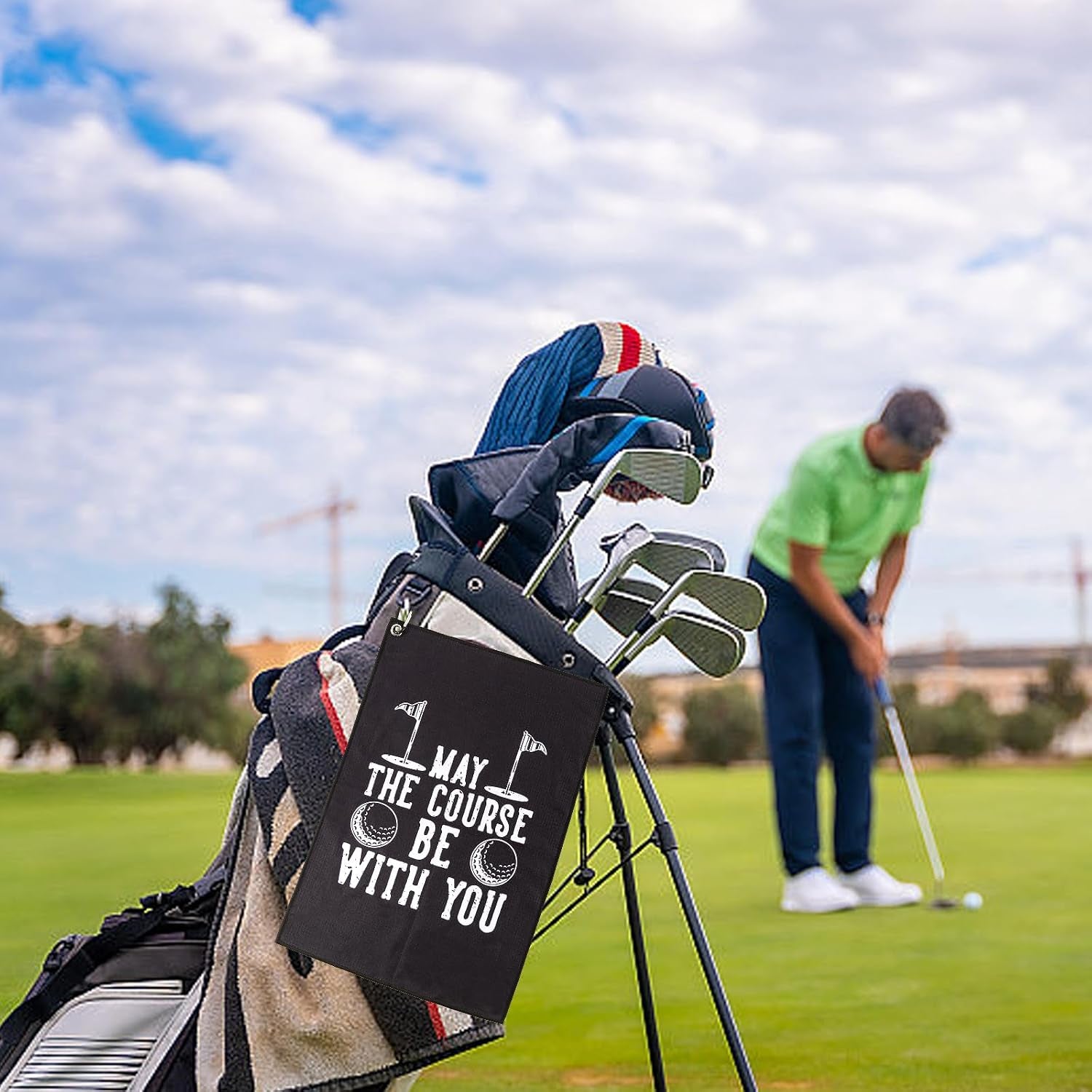 Golf Towel,Printed Golf Towels for Golf Bags with Clip,Golf Accessories Funny Golf Gifts for Men Golfers,Husband Boyfriend Dad,Birthday Gifts for Golf Fan-I Use This Towel to Wash My Balls (Golf#2)