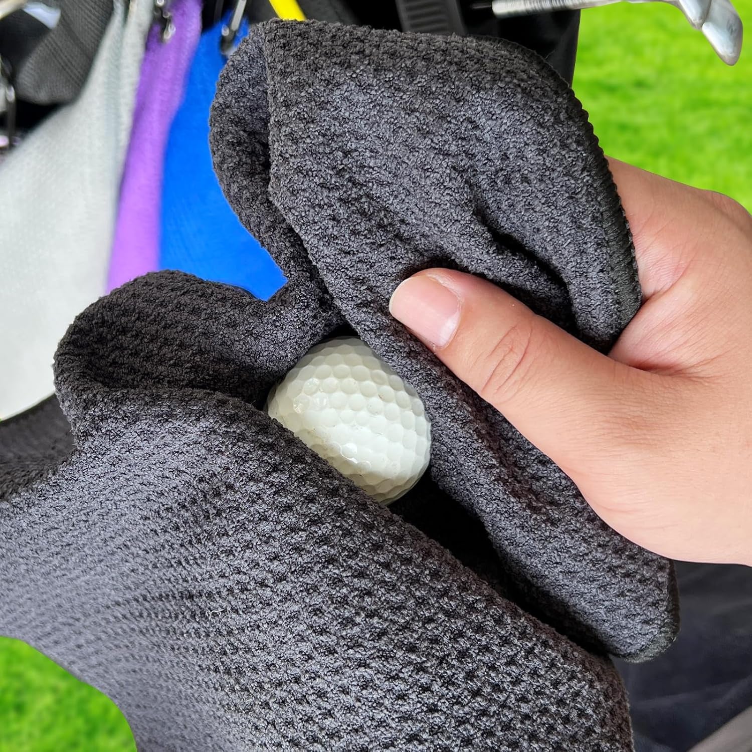 Golf Club Cleaner Set, Includes Golf Water Brush and Waffle Pattern Golf Towel. Golf Club Brush/Golf Accessories for Men/Golf Gifts